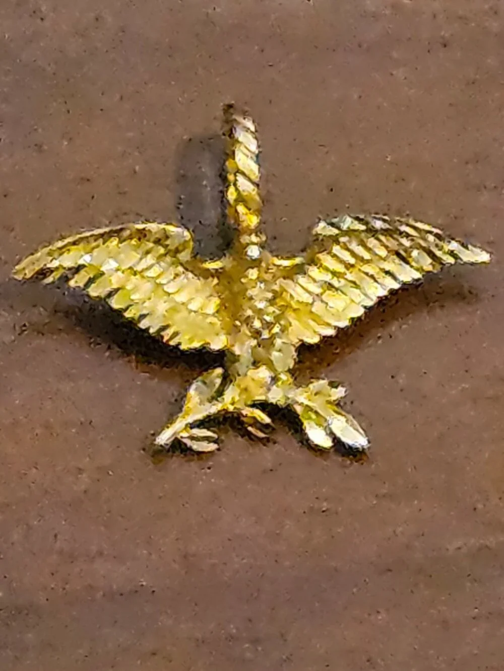 RARE VINTAGE MICHAEL ANTHONY 14k GOLD EAGLE DIAMOND CUT MILITARY CHARM PENDANT